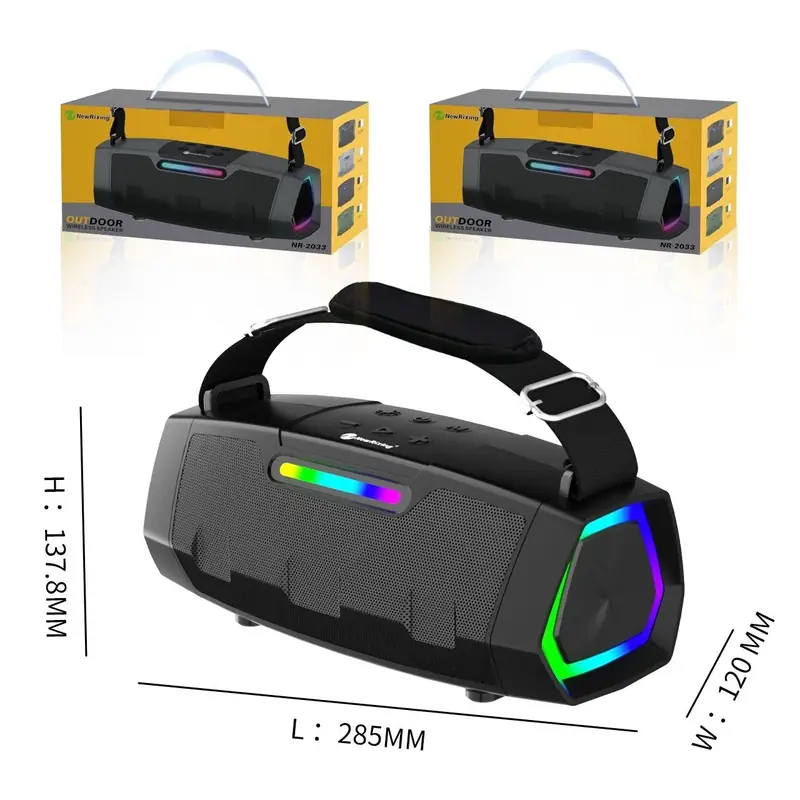 NewRixing 20W Outdoor Bluetooth Speaker 5.3, IPX6 Waterproof