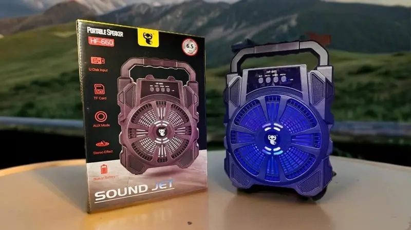 Portable Bluetooth Speaker with FM, Light,5W Power