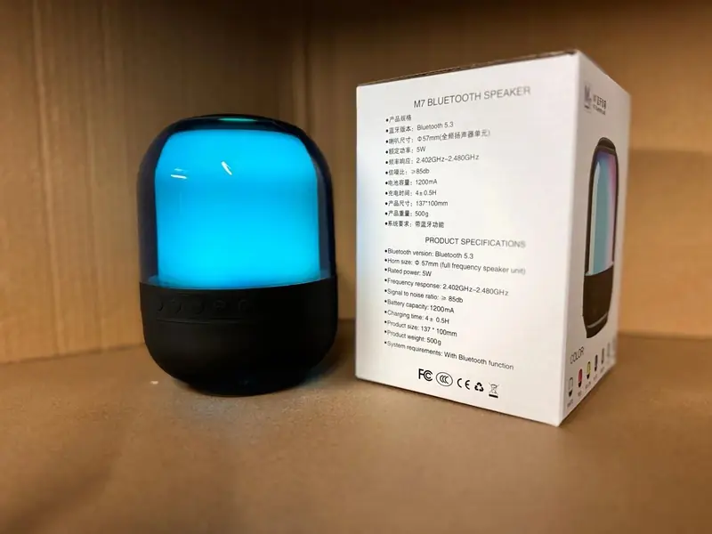 M7 Portable RGB Bluetooth Speaker, 5.3